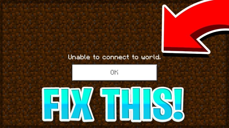 Why does it say “Unable to connect to World” on Minecraft PE?